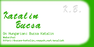 katalin bucsa business card